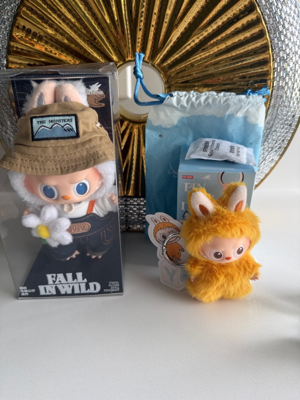 Fall in wild LabubuThe Monsters Plush Bunny Keychain - pin for love y